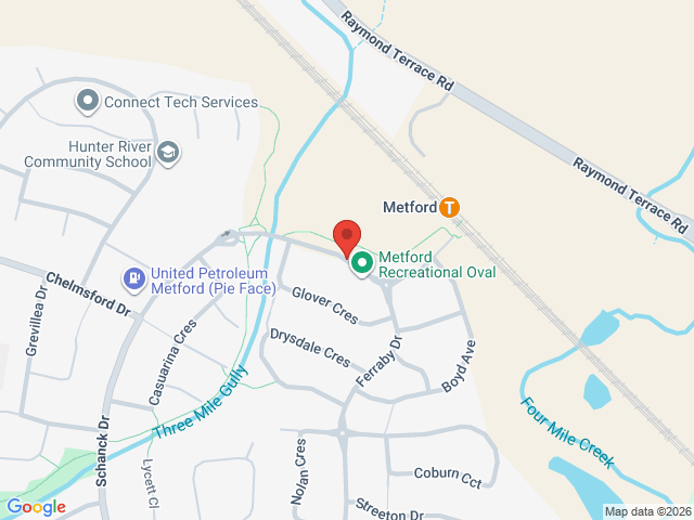 Map showing event location