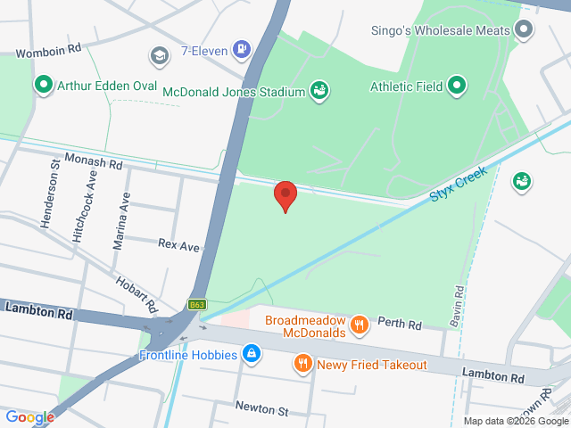 Map showing event location