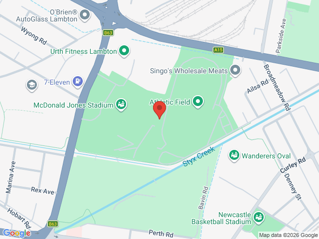 Map showing event location