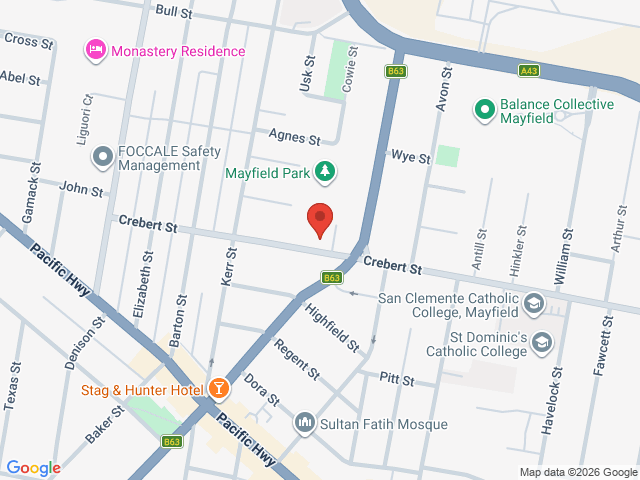 Map showing event location